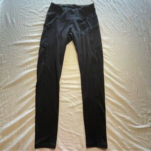Heathyoga Women's Leggings Size Small Black High Waisted Pockets Yoga PRELOVED